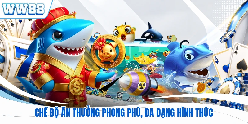 Chế độ ăn thưởng phong phú, đa dạng hình thức